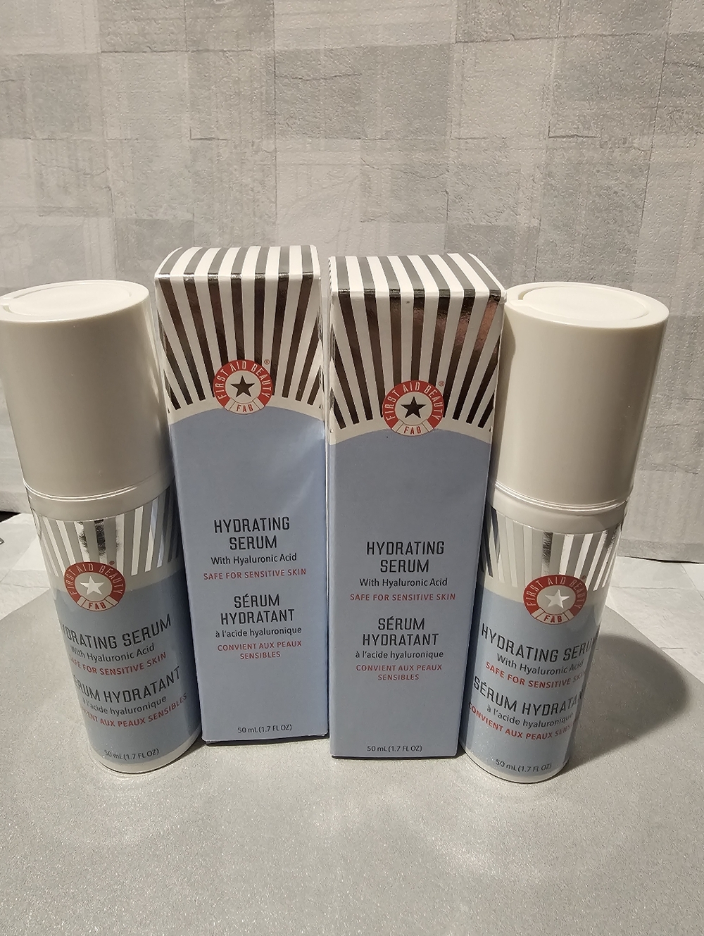 2x FIRST AID BEAUTY FAB Hydrating Serum with Hyaluronic Acid 1.7 Oz Full Size